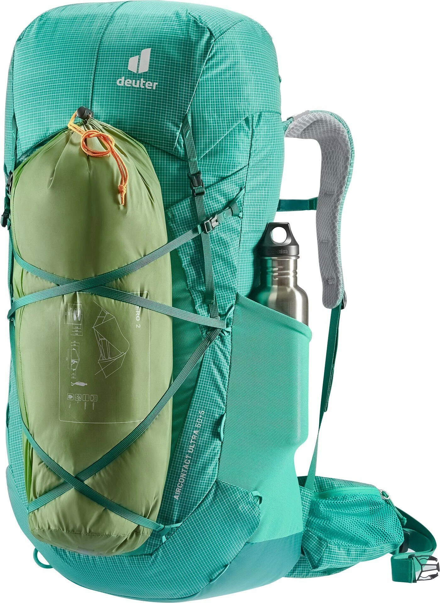 Deuter Aircontact Ultra 50+5 Sac à dos, Bleu pétrole/vert – Image 4