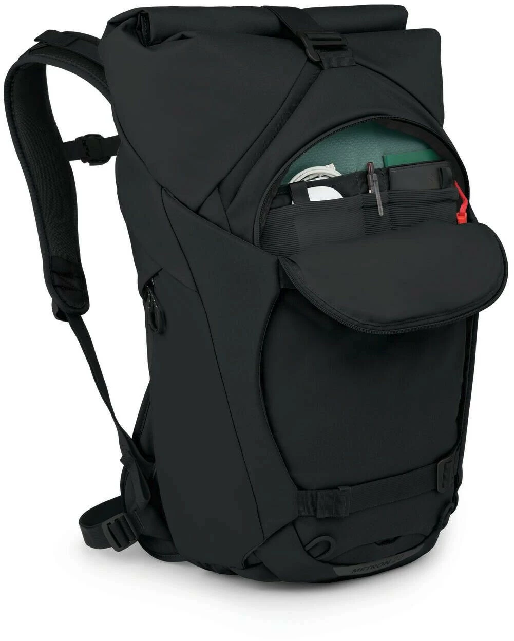 Osprey Metron 26 Roll Top Pack, noir – Image 4